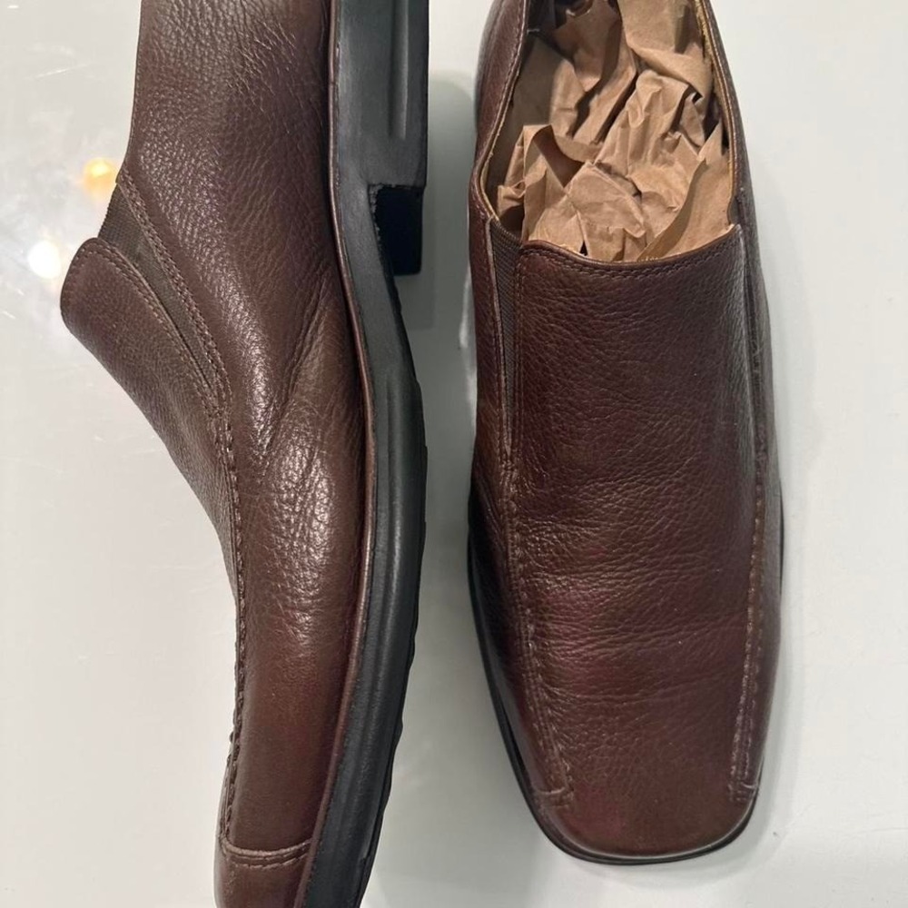 Sandro Brown Leather Comfort Loafers Slip On Shoes Mens 12